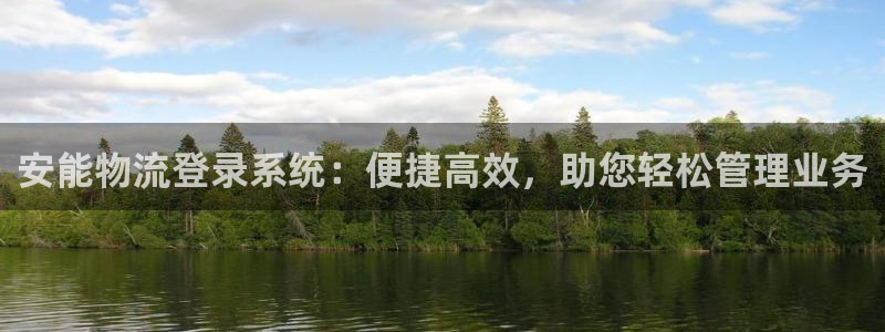 28圈黑不黑：安能物流登录系统：便捷